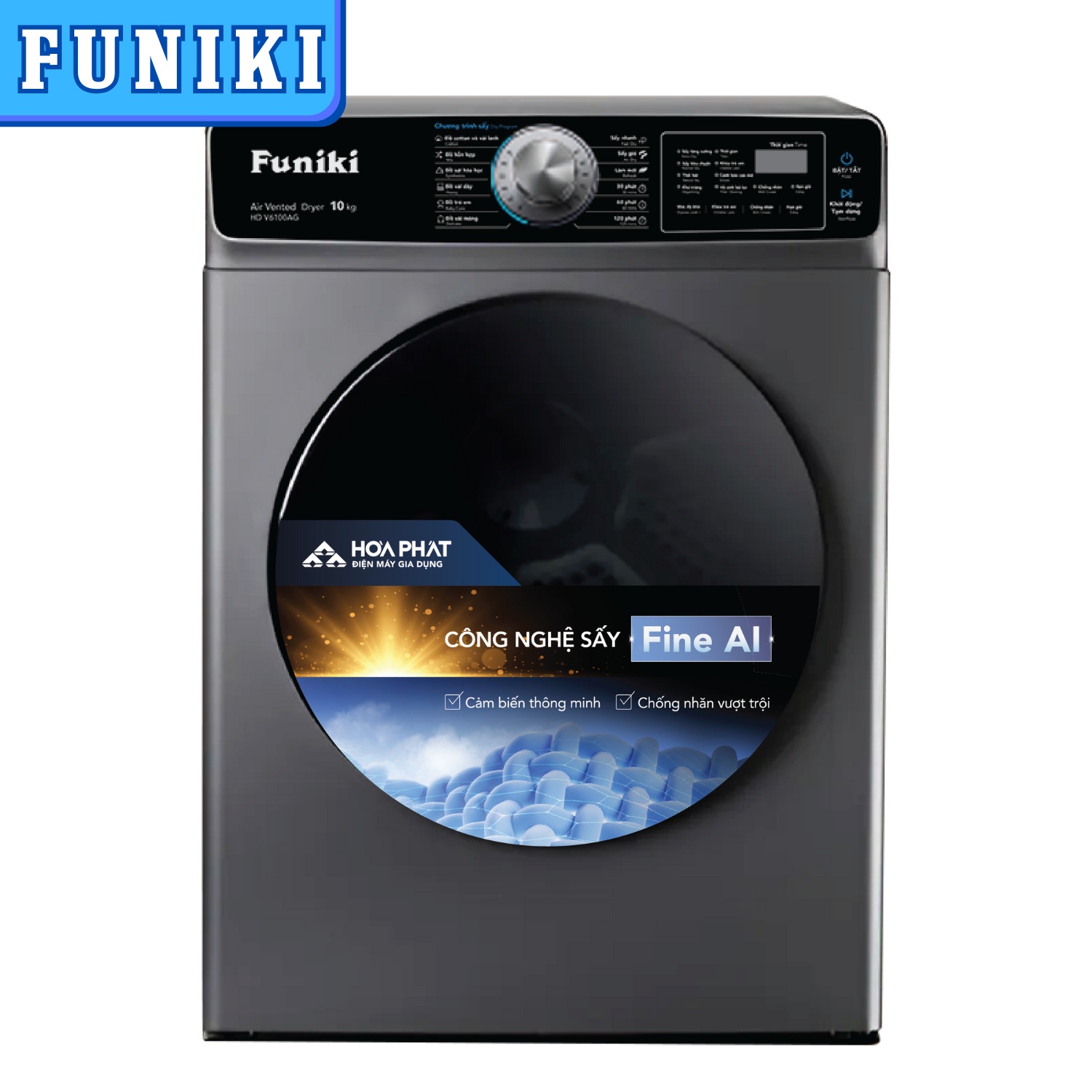 máy sấy thông hơi 10kg funiki hd-v6100ag