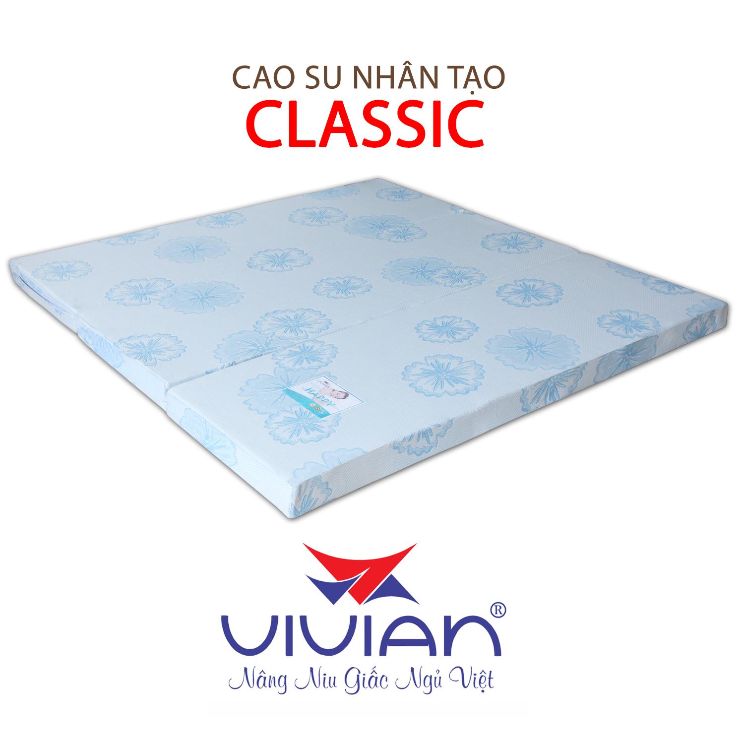 NỆM CAO SU NHÂN TẠO CLASSIC GẤP 3 VIVIAN 120X200X10