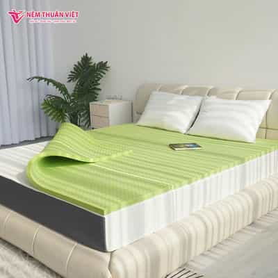 NỆM TOPPER CSTN TRÀ XANH THUẦN VIỆT 140X200X2.5CM