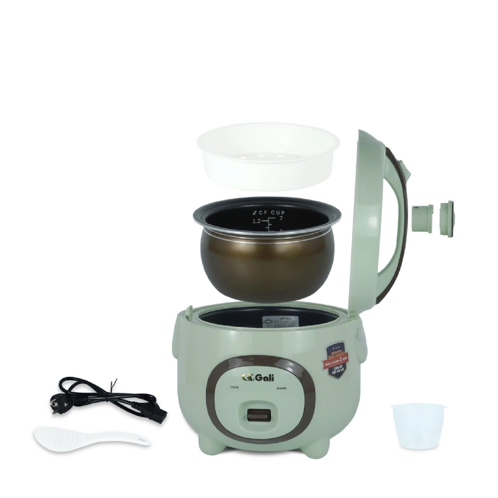 NỒI CƠM ĐIỆN NẮP GÀI GALI GL-1712B 1.2 LÍT CHỐNG DÍNH POLY-FLON