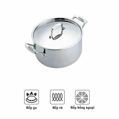 Nồi inox Scanpan Fusion5 20cm đáy 5 lớp truyền nhiệt đều