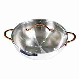 NỒI LẨU ĐƠN INOX 304   CIWETE   SS0105-B   ĐƯỜNG KÍNH 32CM, LÒNG SÂU 3 LỚP