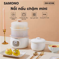 NỒI NẤU CHẬM SAMONO 0.8 LÍT SW-SC08 (200W)