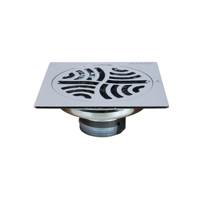PHỄU THOÁT SÀN BRAVAT D837CP-ENG INOX MẠ CHROME CAO CẤP