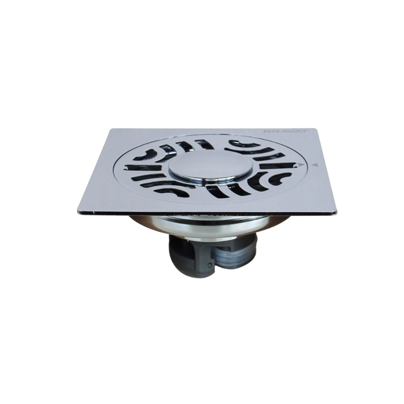 PHỄU THOÁT SÀN BRAVAT D838CP-ENG INOX MẠ CHROME 100MM