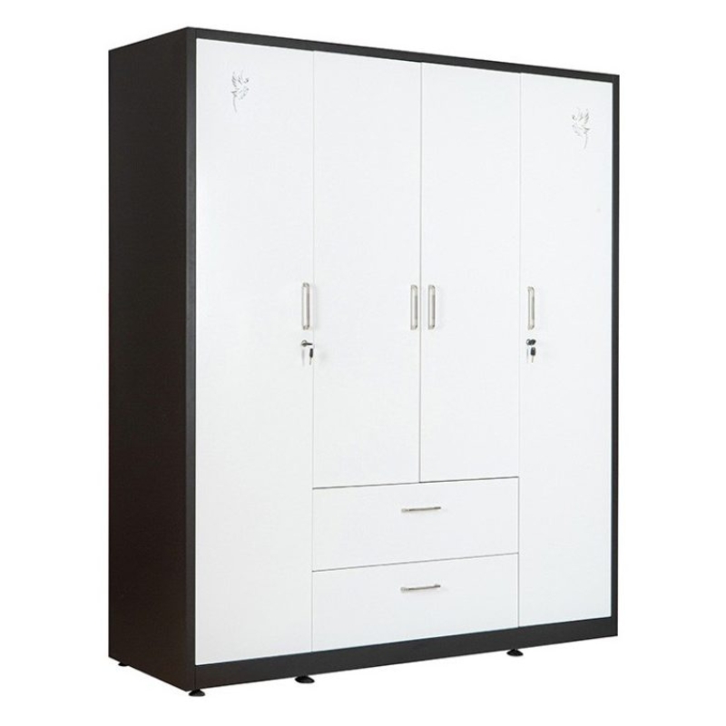 tủ áo 4 cánh sắt sơn tĩnh điện 1.67m the one (hòa phát) tu20b3c4