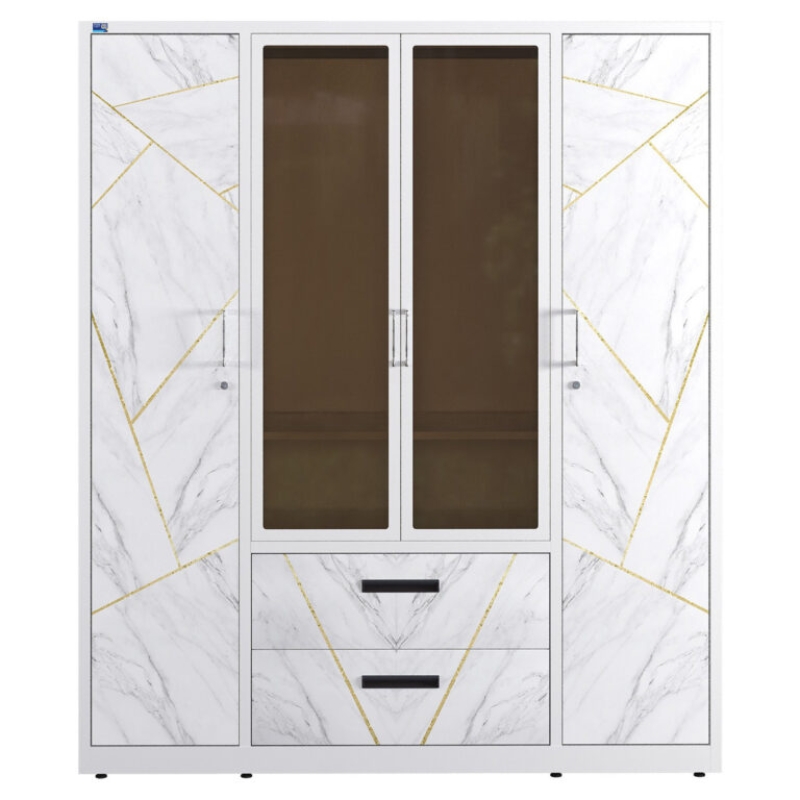 tủ áo 4 cánh sắt sơn tĩnh điện 1.67m the one (hòa phát) tu20b3c4guv