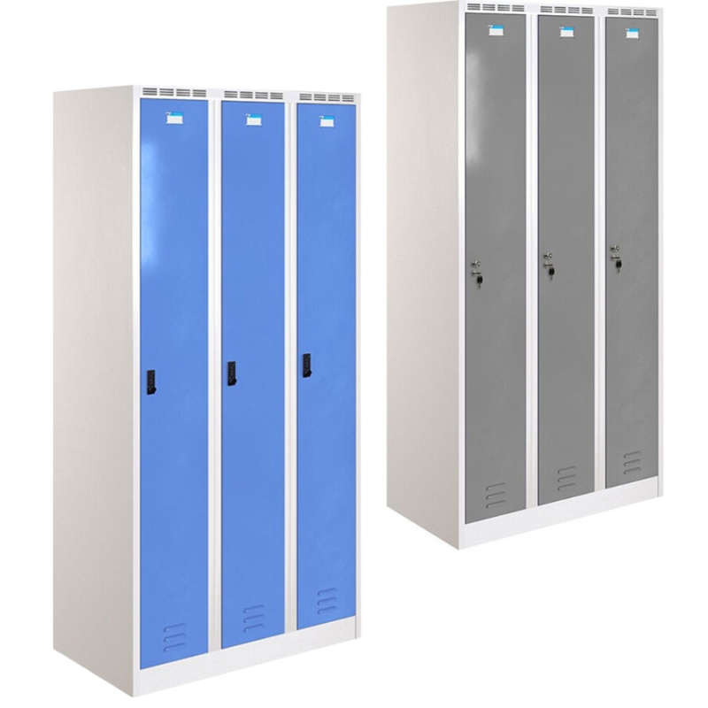 tủ áo locker 3 cánh sắt sơn tĩnh điện 0.9m the one (hòa phát) ttd981-3k