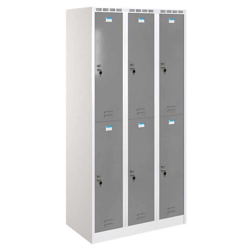 tủ áo locker 6 cánh sắt sơn tĩnh điện 0.9m the one (hòa phát) ttd982-3k