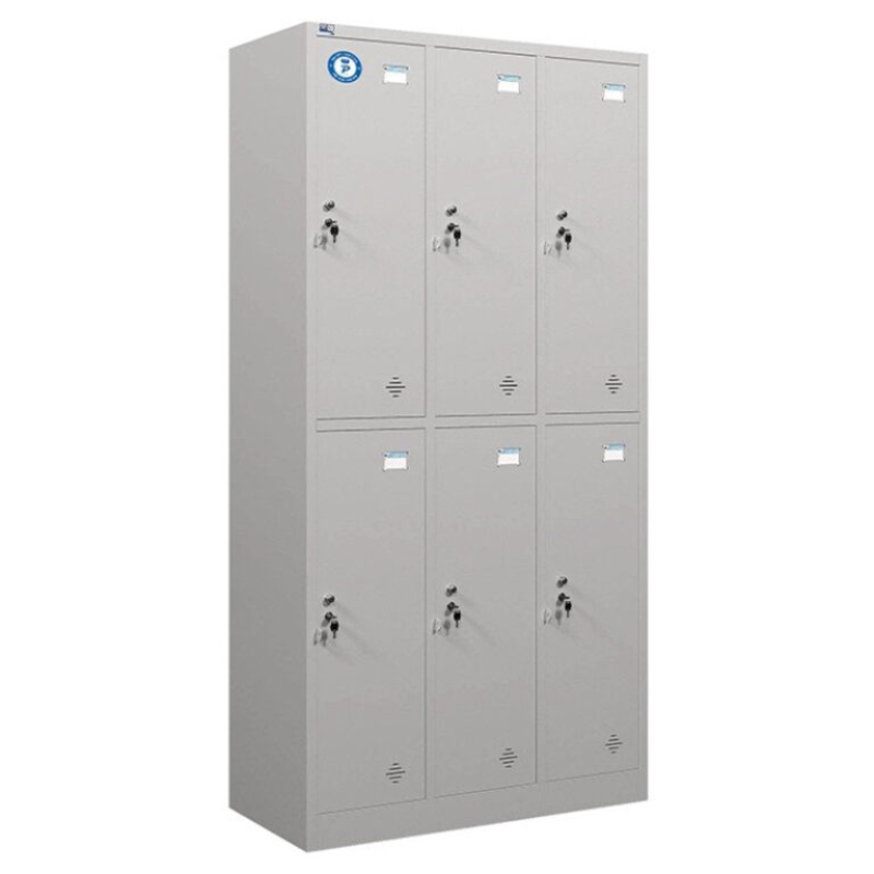 tủ áo locker 6 cánh sắt sơn tĩnh điện 0.9m the one (hòa phát) tu982-3kp