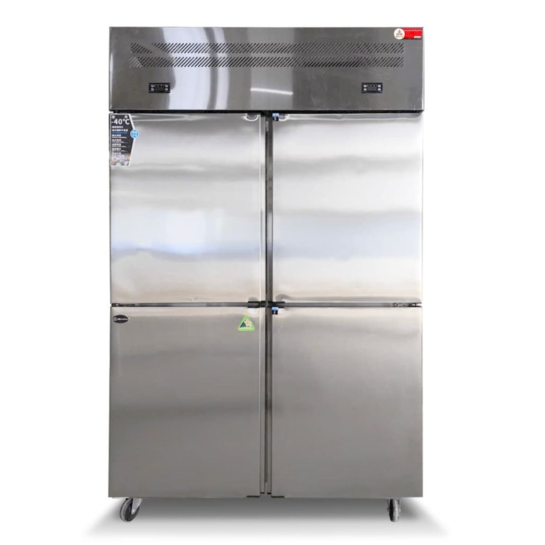 tủ đông inox 4 cánh oucboll 870 lít bcd-1200dw (trực tiếp) (âm sâu 40 độ)