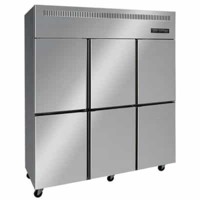 TỦ ĐÔNG INOX 6 CÁNH OUCBOLL 1380 LÍT BCD-1800F-D (QUẠT GIÓ)