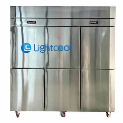 TỦ ĐÔNG MÁT INOX 6 CÁNH LIGHTCOOL 1253 LÍT LS-1200F-1253L-2CĐ-I430 QUẠT GIÓ (R290A) (INOX 430)