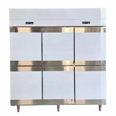tủ đông mát inox 6 cánh lightcool 1253 lít ls-1200f-1253l-2cđ-i201 (quạt gió) (r290a) (inox 201)