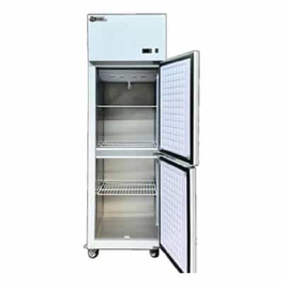 tủ đông mát inox snow village 400 lít slldz4-538ls-qg quạt gió (r290a)