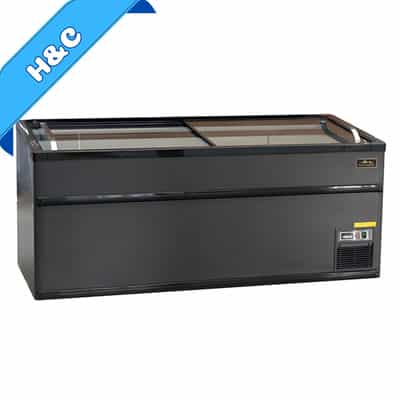 TỦ ĐÔNG TRƯNG BÀY KEM 417 LÍT H&C CBCQH-19D
