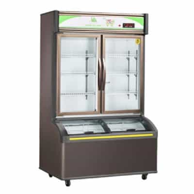 TỦ ĐÔNG TRƯNG BÀY KEM CỬA LÙA SNOW VILLAGE 854 LÍT LCD-1515 ĐỒNG (R290A)