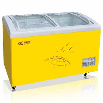 TỦ ĐÔNG TRƯNG BÀY KEM OUCBOLL 328 LÍT SD/SC-328Y ĐỒNG (R290)