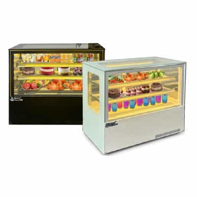 TỦ MÁT TRƯNG BÀY BÁNH KEM DẠNG ĐỨNG SNOW VILLAGE 120 LÍT GB-120V-3T QUẠT GIÓ (R290A)
