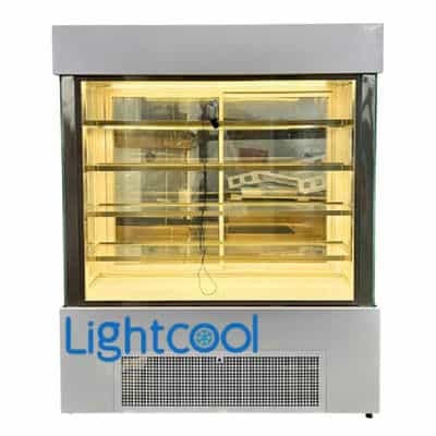 TỦ TRƯNG BÀY BÁNH KEM KÍNH VUÔNG 5 TẦNG LIGHTCOOL 862 LÍT DG-1500Z-KV2 QUẠT GIÓ (R290A)