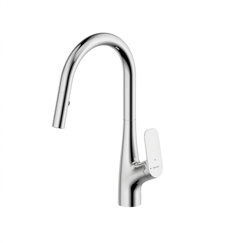 VÒI RỬA CHÉN BRAVAT F7428563CP-ENG DÂY KÉO NÓNG LẠNH